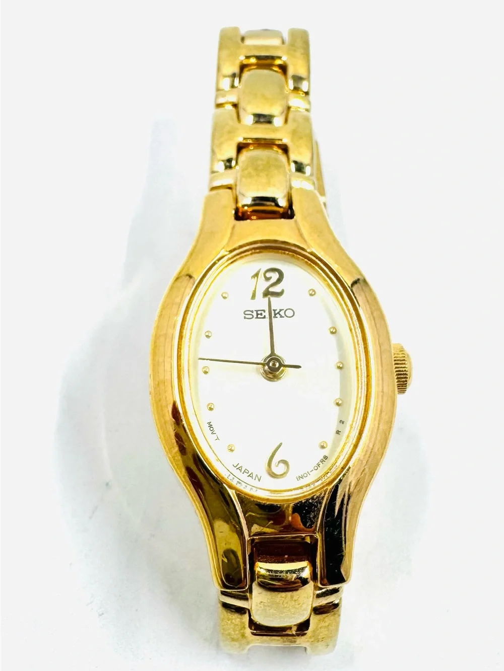 1988s SEIKO Gold Oval Bezel Vintage Watch